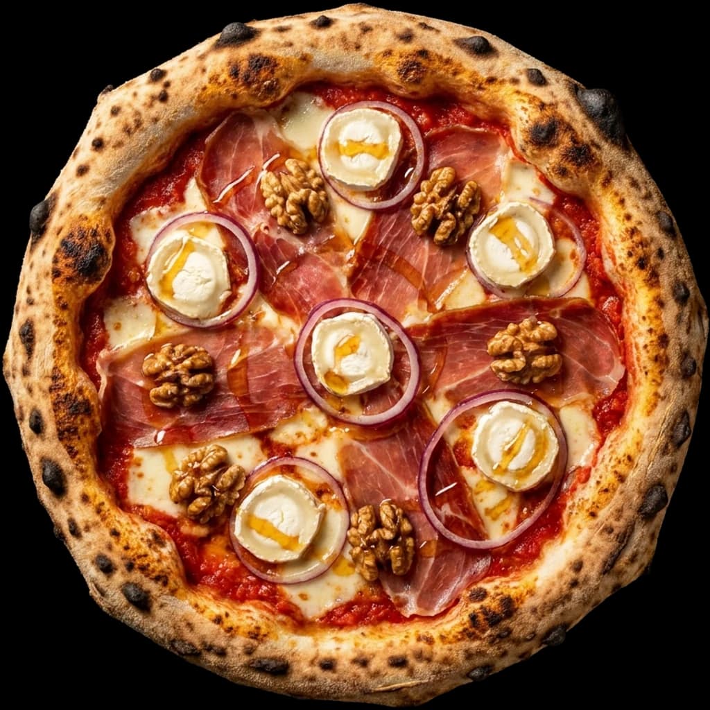 Pizza cinzia vista desde arriba