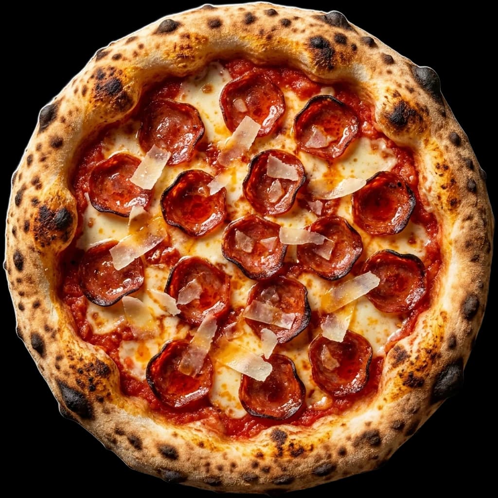Pizza dasha vista desde arriba