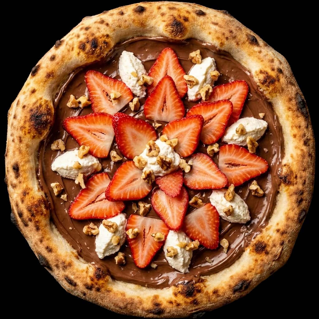 Pizza diana vista desde arriba
