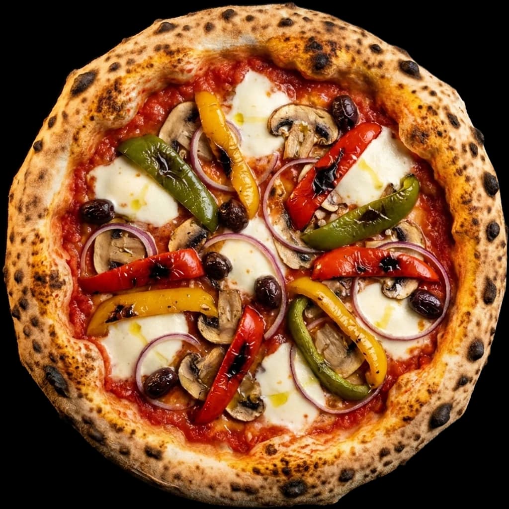 Pizza paolina vista desde arriba